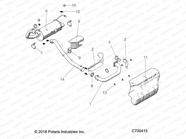 ENGINE | ENGINE, EXHAUST SYSTEM - R23RRED4FA/DA/SD4CA/CK (C700415)