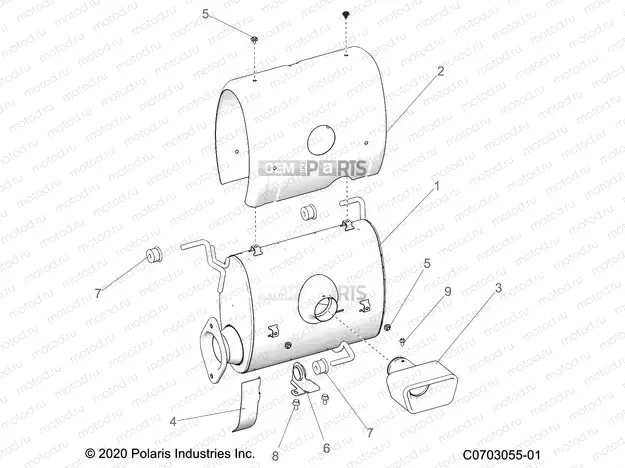 ENGINE | ENGINE, EXHAUST SYSTEM, SILENCER AND RELATED - Z22RME2KAG/BG/K2KAN/BN (C0703055-01)