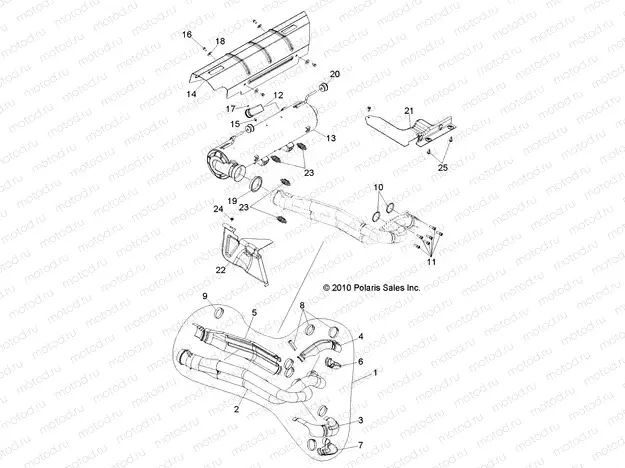 ENGINE | ENGINE, EXHAUST SYSTEM - Z14XT9EFX (49RGREXHAUST11RZR875)