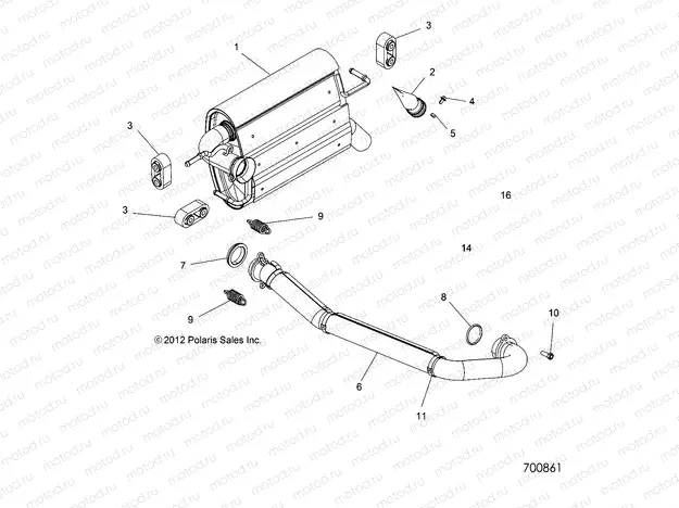 ENGINE | ENGINE, EXHAUST SYSTEM - Z16VHA57A2/EAK/AS (700861)