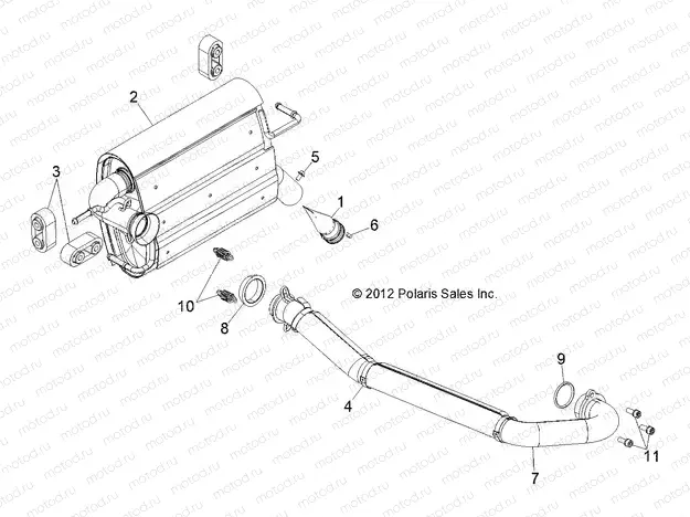 ENGINE | ENGINE, EXHAUST SYSTEM - Z16VHA57FJ (49RGREXHAUST13RZR570I)