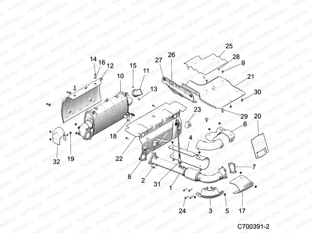 ENGINE | ENGINE, EXHAUST SYSTEM - Z19VPL92BK/BR/BM (C700391-2)