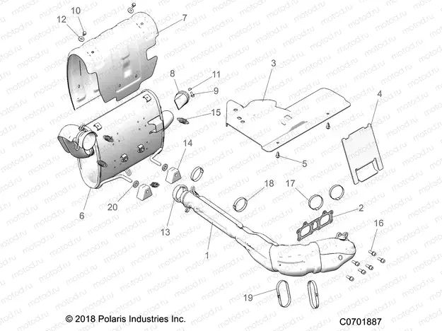 ENGINE | ENGINE, EXHAUST SYSTEM - Z22A5P87A5 (C0701887)