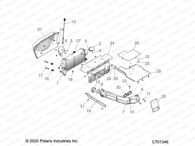 ENGINE | ENGINE, EXHAUST SYSTEM - Z22NAS99CK/FK (C701346)