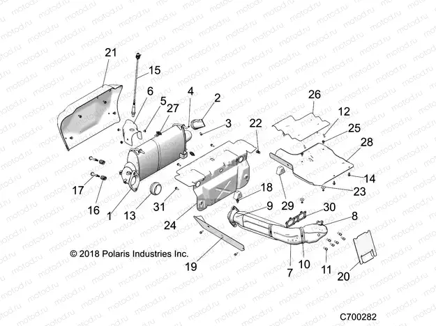 ENGINE | ENGINE, EXHAUST SYSTEM - Z22NAS99CZ (C700282)