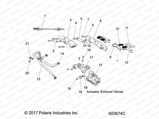 ENGINE | ENGINE, EXHAUST VALVE ASM. - S20FJB8/FJE8/FJP8 ALL OPTIONS (600674)