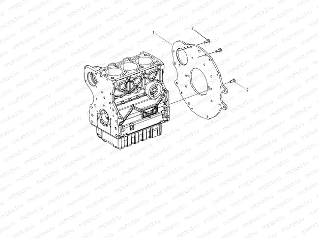 ENGINE | ENGINE, FLANGE PLATE - R17B1PD1AA/2P (49BRUTUSFLGPLATE15DSL)