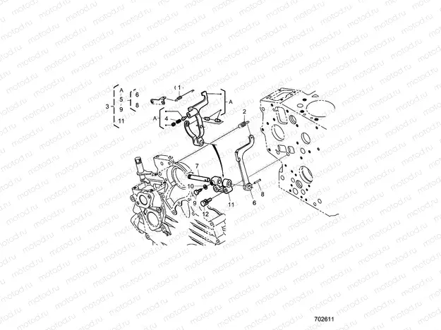 ENGINE | ENGINE, FORK LEVER (GOVERNOR) - D21BBPD4B4 (702611)