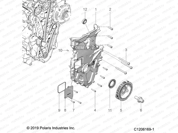 ENGINE | ENGINE, FRONT COVER ASSEMBLY - T22AASGDAA/BA/SHDAA/BA/TGDAA/AB/BA/BB/THDAA/AB/BA/BB/LHDAR/BR/CR/LGDAR/BR/CR (C1206169-1)
