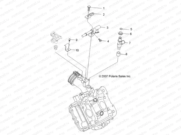 ENGINE | ENGINE, FUEL INJECTOR - A08TN50EA (49ATVFUELINJECT08SP500EFI)