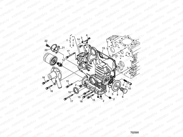 ENGINE | ENGINE, GEAR CASE - D21BBPD4B4 (702595)