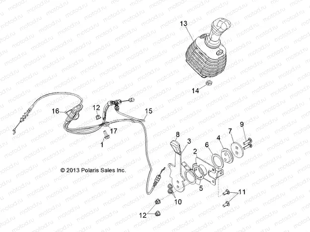 ENGINE | ENGINE, HAND THROTTLE - D131L9JDJ/2M9JDJ (49BRUTUSTHROTTLEHD13LM)
