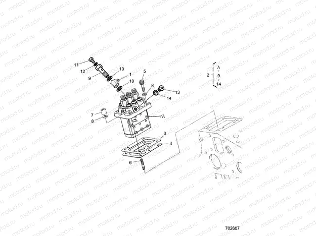 ENGINE | ENGINE, INJECTION PUMP - D21BBPD4B4 (702607)