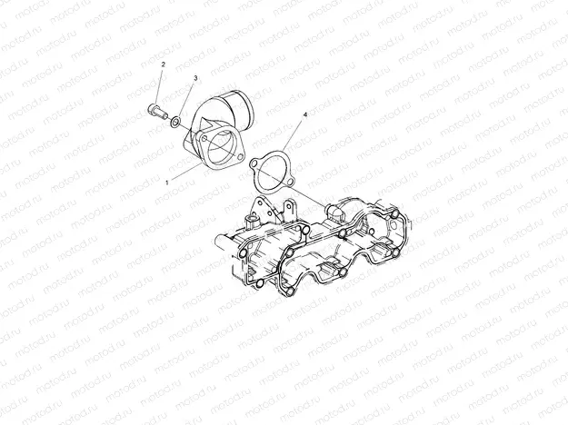 ENGINE | ENGINE, INLET ELBOW - R16RVAD1A1 (49RGRINLETELBOW15DSL)