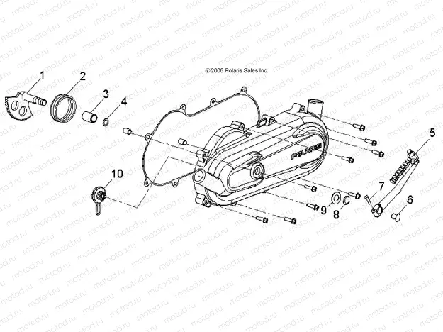 ENGINE | ENGINE, KICK START - A08KA09AB/AC/AD (49ATVSTARTER07OTLW90)