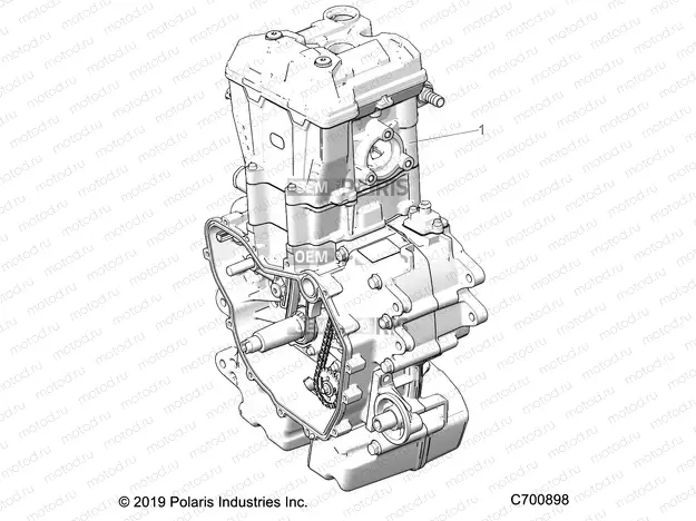 ENGINE | ENGINE, LONG BLOCK - R20MAE57D7 (C700898)