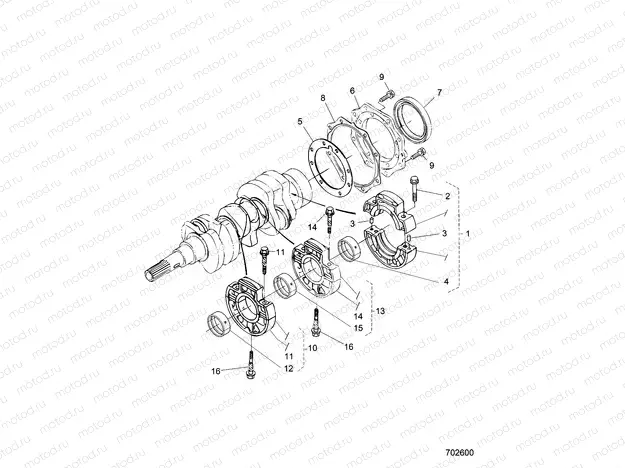 ENGINE | ENGINE, MAIN BEARING CASE - D21BBPD4B4 (702600)