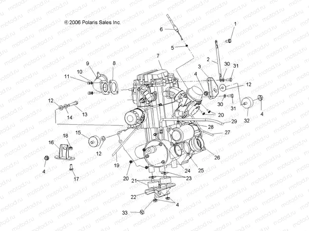 ENGINE | ENGINE, MOUNTING - A07BA50FA (49ATVENGINESCRAM)