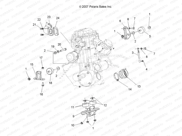 ENGINE | ENGINE, MOUNTING - A08CL50AA (49ATVENGINEMTG086X6)
