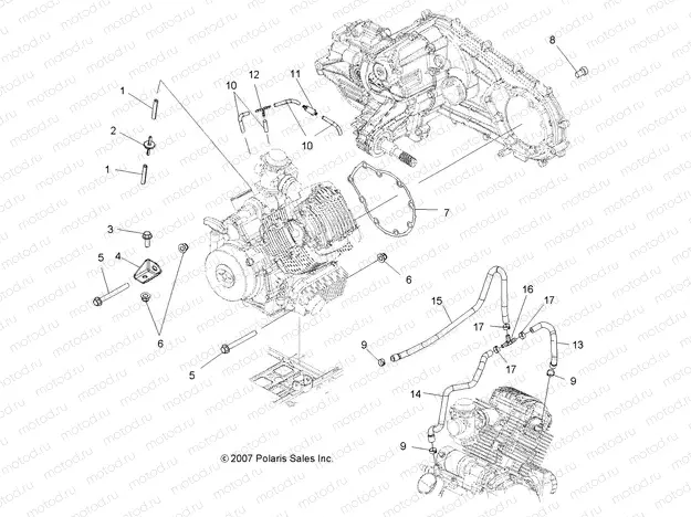 ENGINE | ENGINE, MOUNTING - A09LH27AX/AZ (49ATVENGINEMTG08SP300)