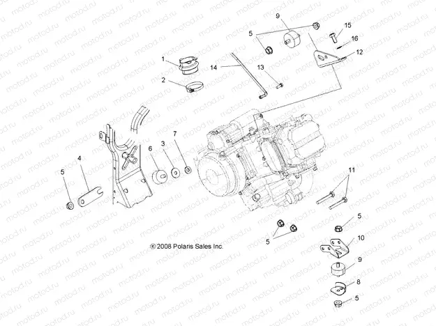 ENGINE | ENGINE, MOUNTING - A09MN50ET (49ATVENGINEMTG09SP500)