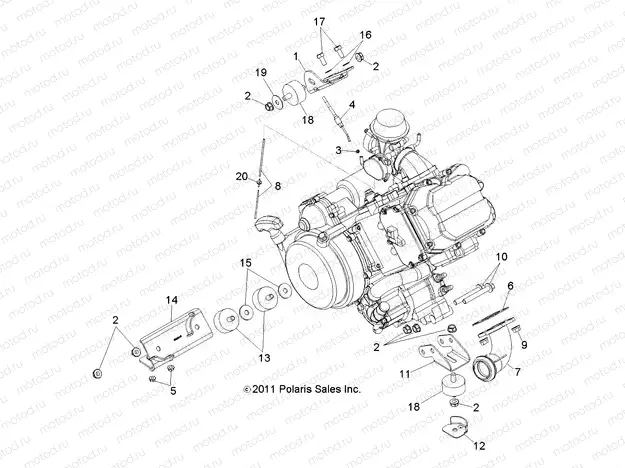 ENGINE | ENGINE, MOUNTING - A12NG50AA (49ATVENGINEMTG12SCRAM)