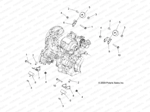 ENGINE | ENGINE, MOUNTING - A13DN5EFL (49ATVENGINEMTG10SPXP550)