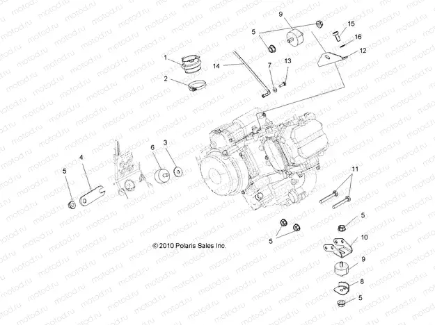ENGINE | ENGINE, MOUNTING - A13MB46TH (49ATVENGINEMTG11SP500)