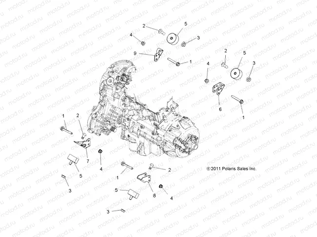 ENGINE | ENGINE, MOUNTING - A14DN8EFQ (49ATVENGINEMTG12SP850)