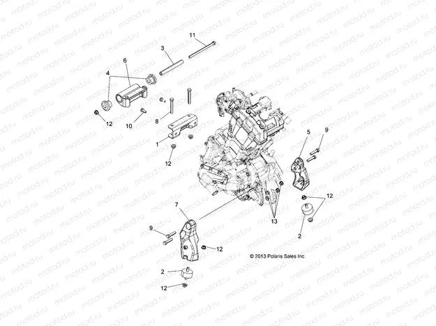 ENGINE | ENGINE, MOUNTING - A14MH57AA/AC/AD (49ATVENGINEMTG14SP570)