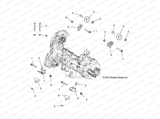 ENGINE | ENGINE, MOUNTING AND TRANSMISSION MOUNTING - A16SYE85AS (49ATVENGINEMTG15850SP)