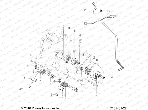 ENGINE | ENGINE, MOUNTING AND TRANSMISSION MOUNTING - A21SLE95FG/S95CG/S95FG (C101431-22)