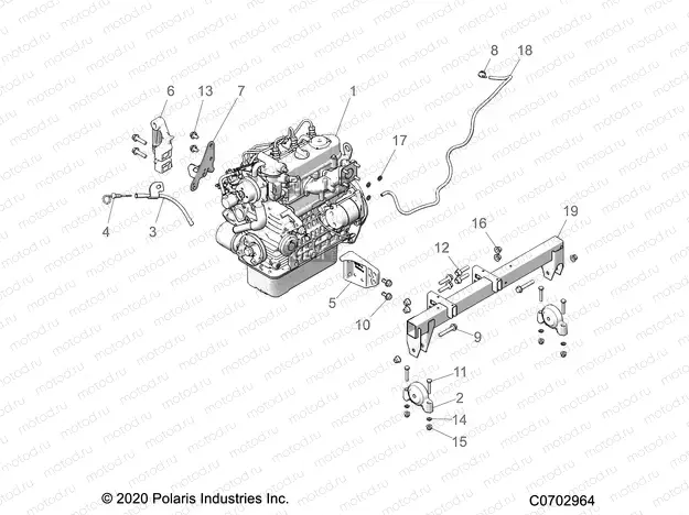 ENGINE | ENGINE, MOUNTING - D21BBPD4B4 (C0702964)