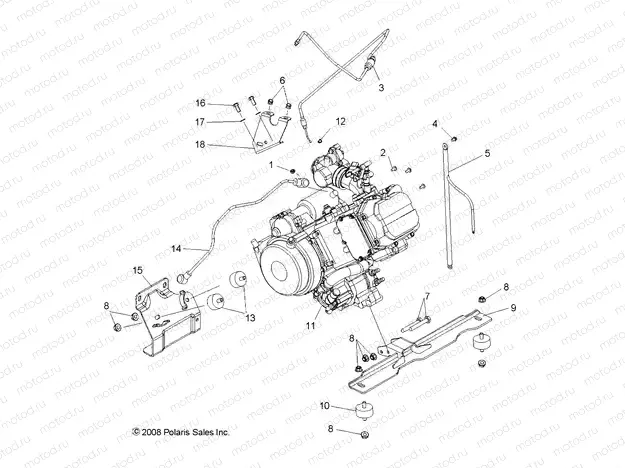 ENGINE | ENGINE, MOUNTING - R09HH50AG/AR (49RGRENGINEMTG095004X4)