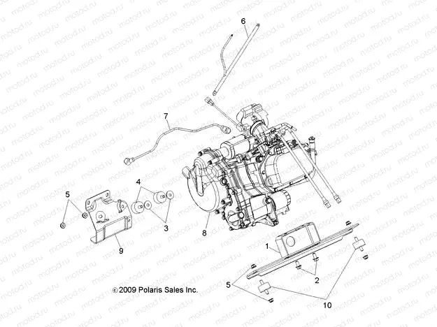 ENGINE | ENGINE, MOUNTING - R10HR76AG/AR (49RGRENGINEMTG106X6)