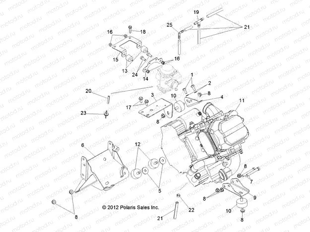 ENGINE | ENGINE, MOUNTING - R13RH45AG (49RGRENGINEMTG13400)