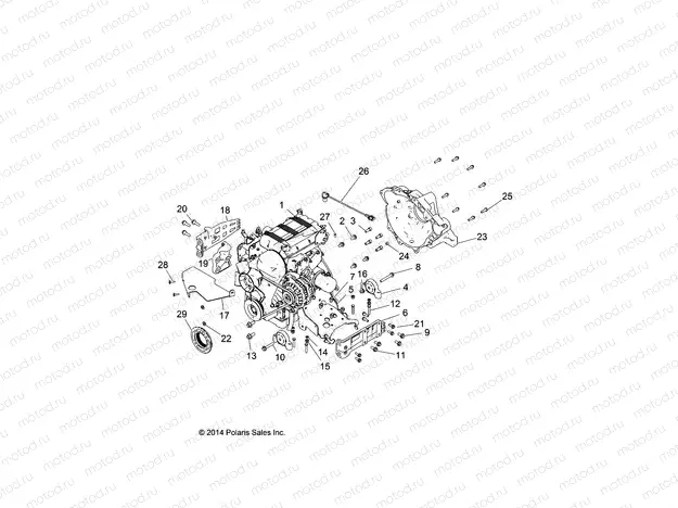 ENGINE | ENGINE, MOUNTING - R151DPD1AA/2D (49BRUTUSENGINEMTG15)