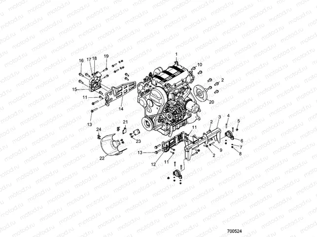 ENGINE | ENGINE, MOUNTING - R16RVAD1A1 (700524)