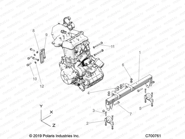 ENGINE | ENGINE, MOUNTING - R20T6U99AM/AS/BM/BS (C700761)