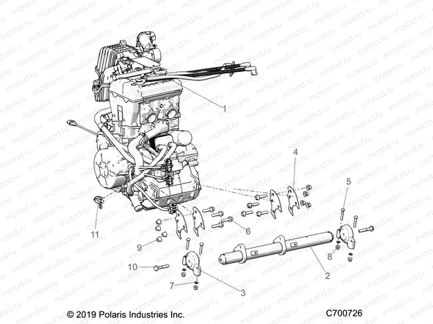 ENGINE | ENGINE, MOUNTING - R21RSJ99A9/B9 (C700726)