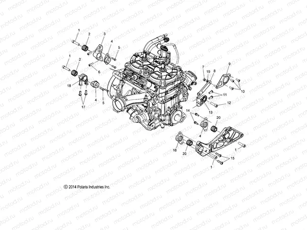 ENGINE | ENGINE, MOUNTING - S20DDL8PS ALL OPTIONS (49SNOWENGINEMOUNT158PROS)