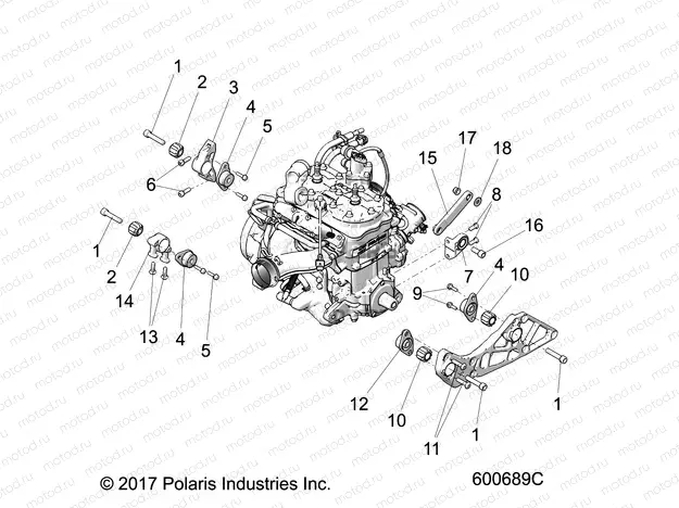 ENGINE | ENGINE, MOUNTING - S20FJB8/FJE8/FJP8 ALL OPTIONS (600689C)