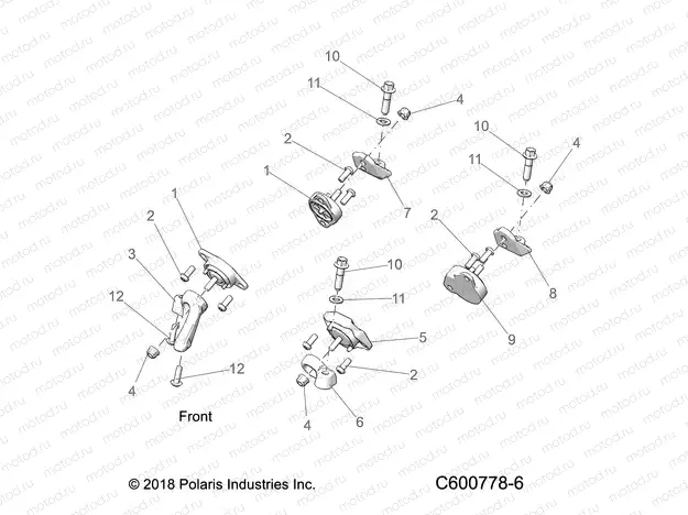 ENGINE | ENGINE, MOUNTING - S21TDV8RS/8RE ALL OPTIONS (C600778-6)