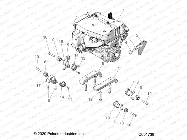 ENGINE | ENGINE, MOUNTING - S23CBU5TSL (C601739)
