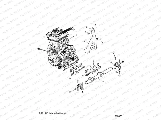 ENGINE | ENGINE, MOUNTING - Z16VDE92NH/NW (700470)