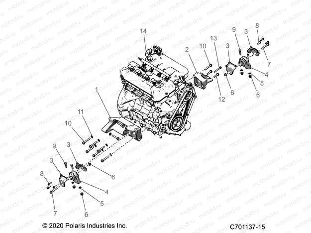 ENGINE | ENGINE, MOUNTING - Z22RME2KAG/BG/K2KAN/BN (C701137-09)