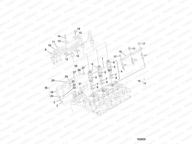 ENGINE | ENGINE, NOZZLE HOLDER AND GLOW PLUG - D21BBPD4B4 (702609)