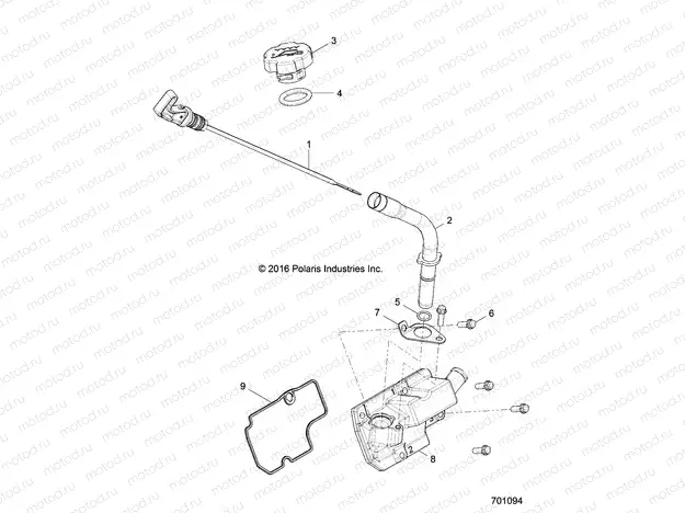 ENGINE | ENGINE, OIL DIPSTICK and BREATHER - Z17VA/E/X87 ALL OPTIONS (701094)