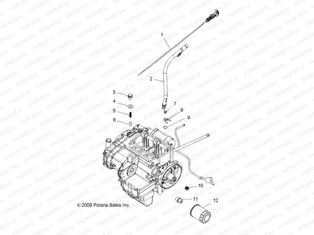 ENGINE | ENGINE, OIL FILTER and DIPSTICK - R13WH76AG/AR/EAH/EAI (49RGROILFILTER10800CREW)
