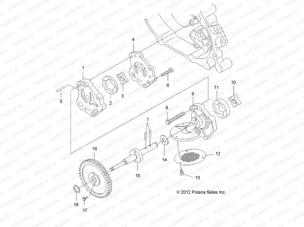 ENGINE | ENGINE, OIL PUMP - A13MH46AF/AX/MS46AX (49ATVOILPUMP13HAWK)